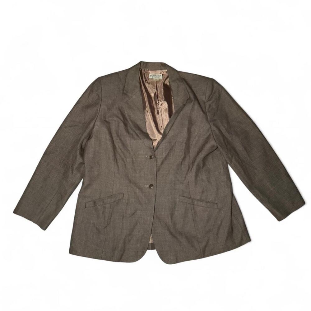 Pendleton Blazer Jacket Brown 18W Wool Blend Classic Professional Work Office